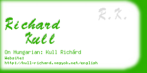 richard kull business card